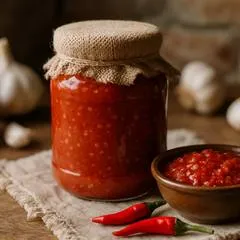 Домашняя аджика с варкой: густая, ароматная и острая