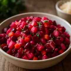 Винегрет с квашеной капустой: яркий салат из овощей